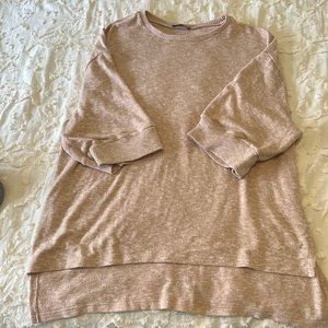 Zara pink oversized high low sweater